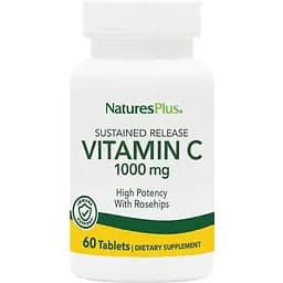 Вітаміни та мінерали Natures Plus Vitamin C 1000 mg Sustained Release, 60 таблеток