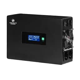 Високочастотний інвертор 600VA/600W Kraft KRF-SAVR600VA/600W-12V під зовнішній акумулятор (42-00112) - мініатюра 1