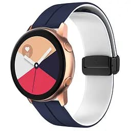 Силіконовий ремінець Classy для Smart Watch 20mm Blue / White