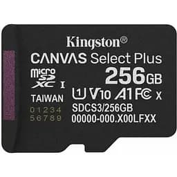 Карта памяти microSDXC (UHS-1) Kingston Canvas Select Plus Gen3 256Gb class 10 А1 (R-150MB/s)