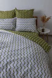 Комплект постільної білизни ТЕП Happy Sleep Olive Dream полуторний оливковий з білим (2-03794_25627) - мініатюра 4