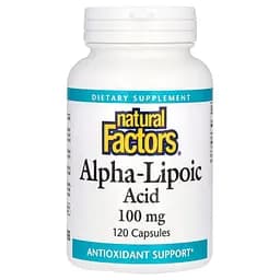 Альфа-ліпоєва кислота Natural Factors Alpha-Lipoic Acid 200 mg, 120 капсул для антиоксидантного захисту