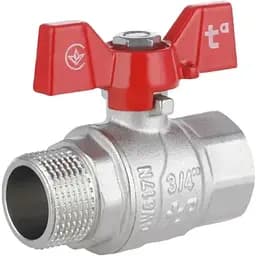 Кран шаровой Thermo Alliance Forte 3/4" ВН прямой, PN40, бабочка SF607W20