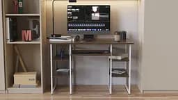 Комп'ютерний стіл Ferrum-decor Тім 75x140x60 білий ДСП Дуб Сонома Труфель 16мм (FRD-102300) - мініатюра 2