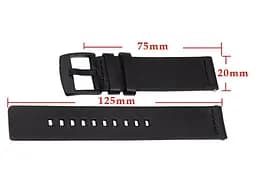 Шкіряний ремінець Primo Classic для годинника Motorola Moto 360 2nd gen (42 мм ) Black - мініатюра 7