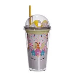 Пластикова склянка з трубочкою та кришкою 400 мл багаторазова пластикова склянка Жовтий Yiwu HP-18-1Y