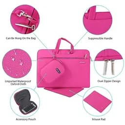 Сумка для ноутбука WiWU Campus Slim Case for MacBook 13,3'' (Pink) [59201] - мініатюра 3