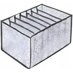 Коробка-органайзер Stenson R89681 для зберігання білизни 36х25х20 см 7 відділень біла (35596)