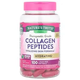 Коллагеновые пептиды Nature's Truth Collagen Peptides 100 гелевых капсул