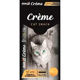 Лакомство для кошек AnimAll Creme со вкусом курицы с макрелью 6 шт. х 15 г