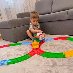 Ігровий набір Kiddieland Паровозик з тваринами, з конструктором та залізницею (061853) - мініатюра 5