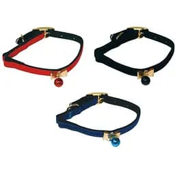 Ошейник для кота Croci Papillon из нейлона с колокольчиком 17,5-24x1 см (синий, красный, черный)