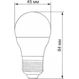 LED лампа Titanum G45 6W E27 4100K (TLG4506274) - мініатюра 3