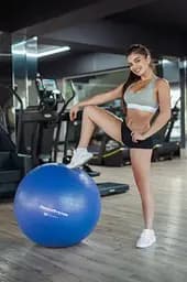М'яч для фітнесу (фітбол) Power System PS-4011 Ø55 cm PRO Gymball Blue (PS-4011_55cm_Blue) - мініатюра 5