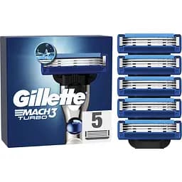 Змінні картриджі для гоління Gillette Mach3 Turbo 5 шт.