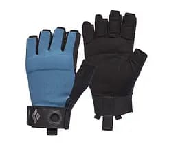 Перчатки для альпинизма Black Diamond Crag Half-Finger S Чорний-Блакитний