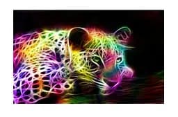 Алмазна мозаїка Кольоровий леопард 30×40 см 60258