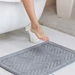Килимок для ванної і туалету Lovely Svi м’який, абсорбуючий, нековзний 50 x 80 x 1.5 Сірий (2565040) - мініатюра 3