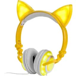 Навушники UFT BL108 Yellow з котячими вушками та підсвіткою