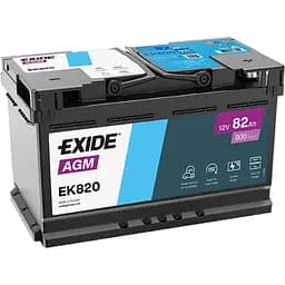 Акумулятор Exide Start-Stop AGM 82Ah Ев (-/+) 800EN 315 х 175 х 190 мм
