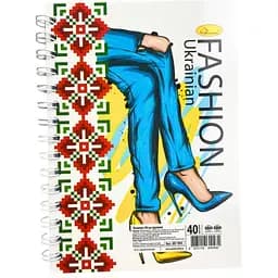 Блокнот А6 "Патріотичний" АП-1903-2, 40 аркушів, пружина збоку