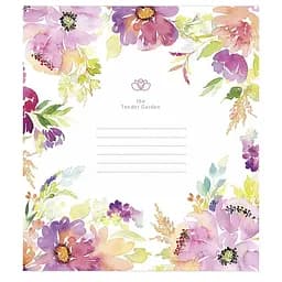 Зошит учнівський "Tender Garden" 012-3378K-2 в клітинку, 12 аркушів