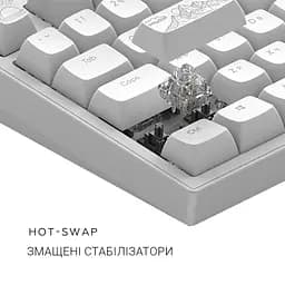 Игровая клавиатура Dark Project ALU81 Terra Nostra ENG/UA (DPKB_NOSTRA_81_ANSI_WHITE_UA) - мініатюра 7