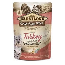 Корм вологий для кішок Carnilove cat з індичкою та валеріаною, 85 г