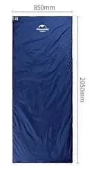 Спальник Naturehike LW180 (NH21MSD04) +15°C - лівий - 205см - темно-блакитний - мініатюра 2
