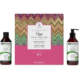 Подарунковий набір для тіла Phytorelax Aloe Vera: багатофунціональний очищуючий гель для обличчя, рук та тіла зволожуючий 250 мл + крем для тіла 250 мл