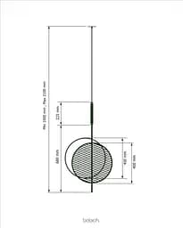 Підвісний стельовий світильник Babich Studio Mid L Black (RAL 9005) - мініатюра 4