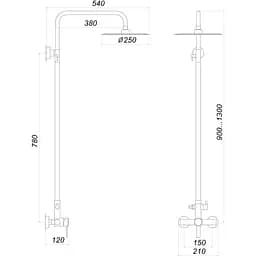 Душова система Globus Lux Wien SBT2-SH-05 - мініатюра 5
