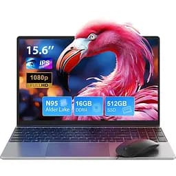Ноутбук Alder Lake N95,16GB,512GB,1920*1080,Windows 11 Pro,UHD 600,5GHz Wi‑Fi,5000mAh