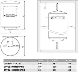 Бойлер SimpatEco CTVOL 804415 D07 RC Tesy teh0021769 - мініатюра 4