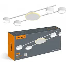 Світильник Videx під лампу 4xGX53 накладний з підсвіткою білий VL-SPF21B-WB