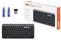 Клавиатура беспроводная 84key, WL/BT 2E KS250 Black-Grey - мініатюра 6