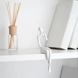 Декоративна статуетка MBM My Home Людина мислить біла (DH-ST-27 WHITE) - мініатюра 2