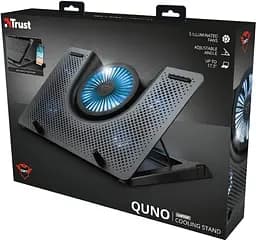 Підставка для ноутбука Trust GXT 1125 Quno 17.3` Blue LED Black (23581) [70907] - мініатюра 6