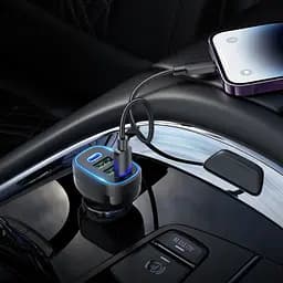 Автомобільний зарядний пристрій Hoco NZ11 2USB/2Type-C PD 72W чорний - мініатюра 2