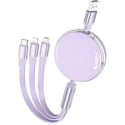 Кабель Hoco Combo Micro + lightning + Type-C Easy pull storage 3 in 1 X78 1 м 2A