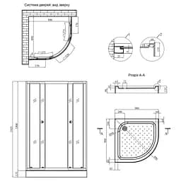 Душова кабіна Agua Cascad - S.F.D.90x90 см (CV035438) - мініатюра 13