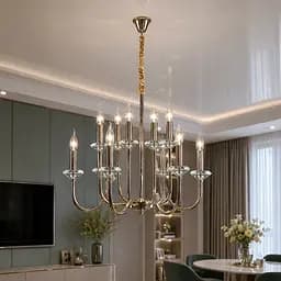 Розкішна двоярусна люстра зі свічками Splendid Ray L9048/8+8 (SGD), золото, 16 ламп E14, діаметр 75 см