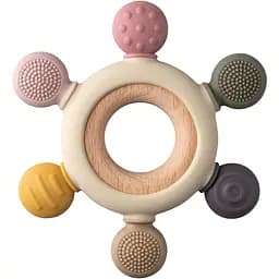 Дерев'яний силіконовий прорізувач  Baby-Nova синій (3962604)