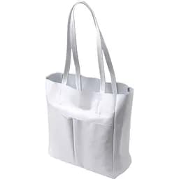 Сумка-шоппер Shvigel 22844 із натуральної шкіри 29х30х12 см Біла