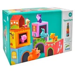 Настільна гра Djeco Топанімо ферма (6 кубиків + 6 тварин) (Topanifarm) (DJ09108)