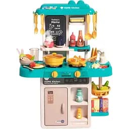 Детская кухня Limo Toy 889-255 с водой и паром, звук и свет 53 предмета 63x22x45.5 см синяя