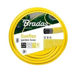 Шланг для поливу Sunflex 3/4″ - 20м Bradas Польща жовтий WMS3/420