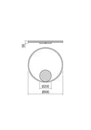 Бра Redo ORBIT AP/PL LED 42W 3000K D600 SAND WHITE (4.1.2) 01-1702 - мініатюра 2