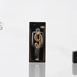 Свічка цифра 9 золото No name ATS4897 Золотий (2000989574941)