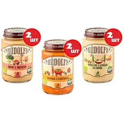 Набор рыбных и мясных пюре Rudolfs Gourmet Box,1,14 кг (6 шт. по 190 г)